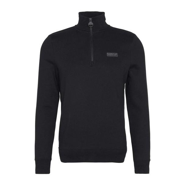Barbour International Essential Half Zip Sweatshirt Black/Pewter