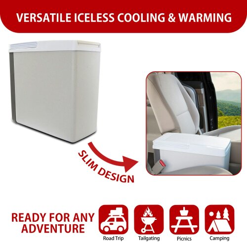Koolatron 17L Electric Cool Box Warmer Mini Car Fridge Portable Iceless Cooler for Travel Camping