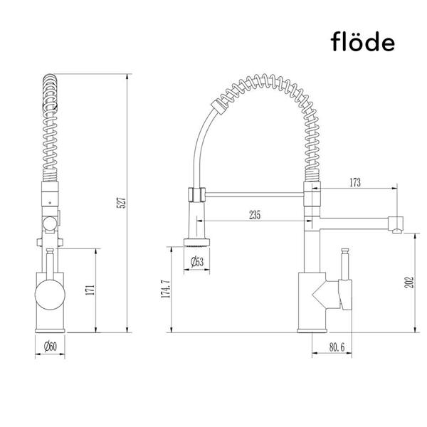 Flode böjig | Multiuse Style 3 in 1 Instant Boiling Tap with Flexi Spray | Brushed Gold Finish