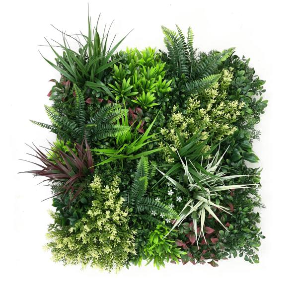 Premium Artificial Plants Green Wall Panel 50 x 50cm - Carnival A - Evergreenery