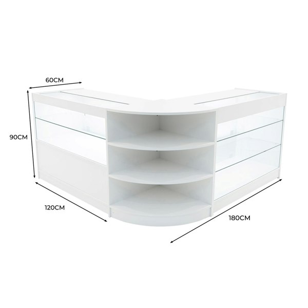 Monstershop Calliope LED Shop Counter Set K1200, C1200 & LM60 - White