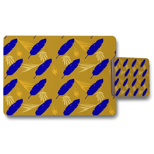New Product Trendy Tropical  Elegant Male Shirt Female Dress Texture (Placemat & Coaster Set)  - Andrew Lee Home and Living