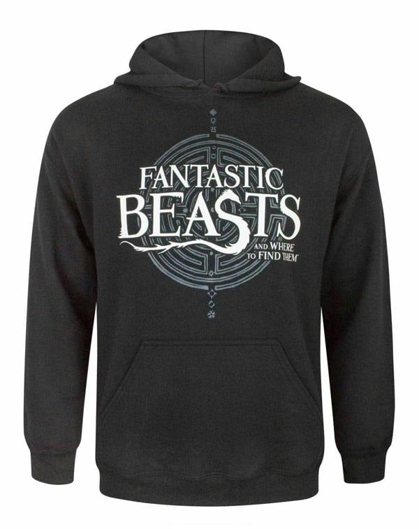 Fantastic Beasts And Where To Find Them Mens Black Logo Hoodie