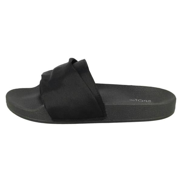 Spot On Ladies Spot On Satin Slider Mules