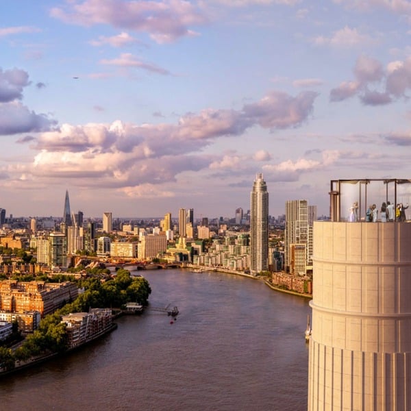 Virgin Experience Days Battersea Power Station’s Chimney Lift Experience and Three Course Meal with Prosecco at Cinnamon Kitchen for Two