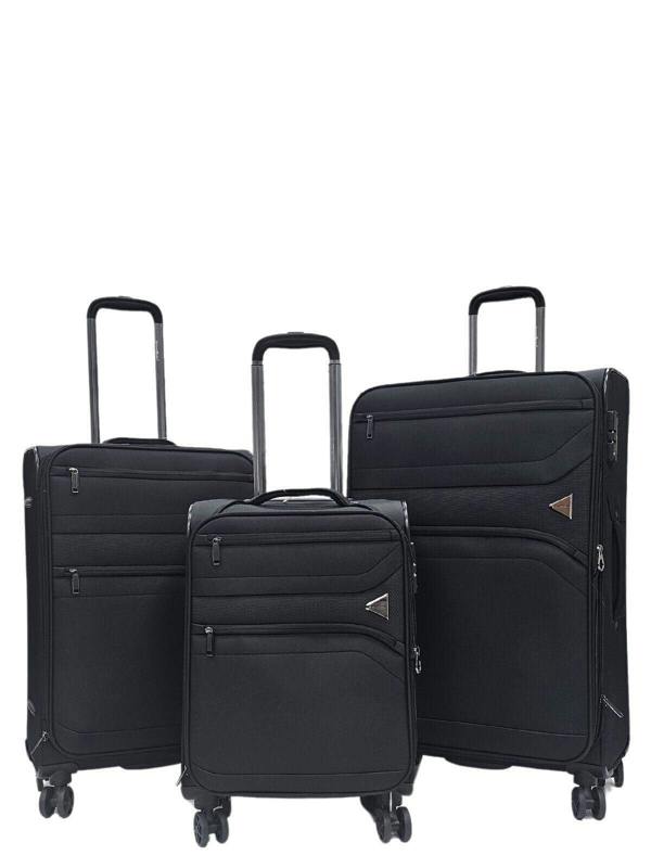 Snowball Lightweight Soft  Dual 4 Wheel Luggage Suitcases