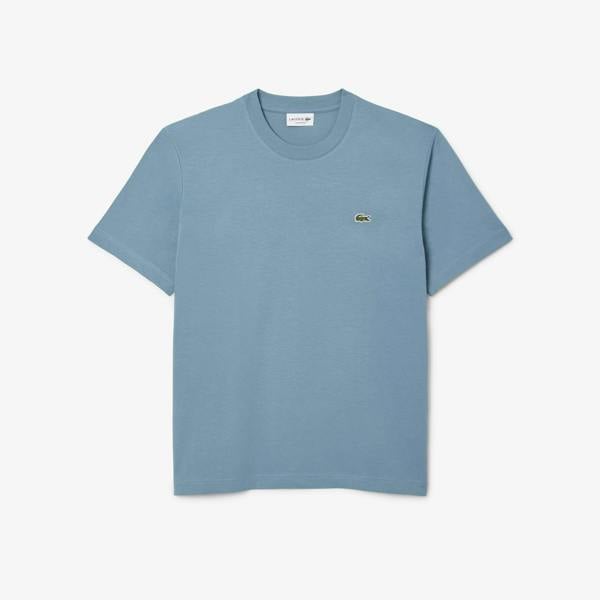 Lacoste Mens Embroidered Logo Cotton T-Shirt - Blue - 