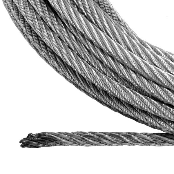 WINCHMAX Steel Rope 15m x 5mm, Hole Fix. 1/4 inch Clevis Hook. For winches up to 4,000lb.