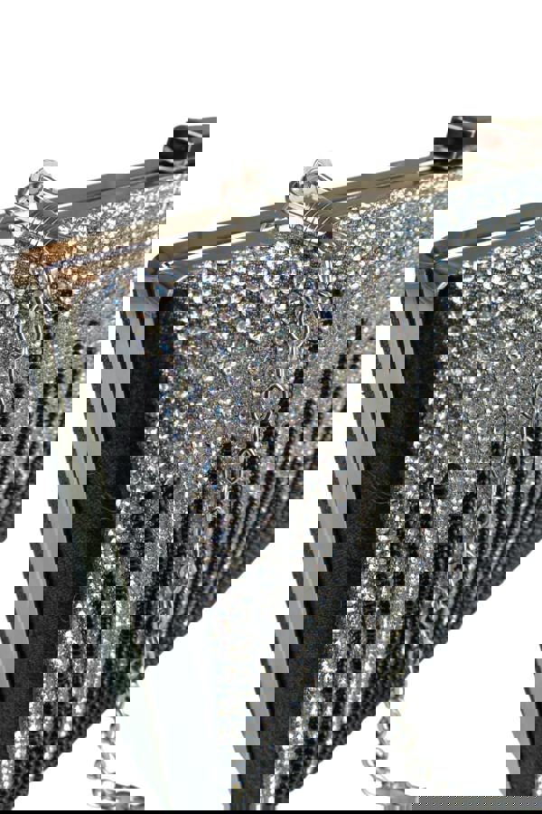 Paulo Due Dropping Diamantes Shiny Clutch Bag