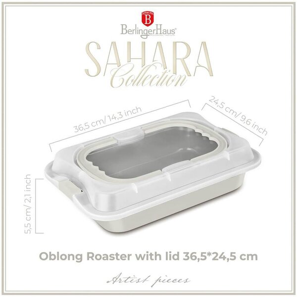 Berlinger Haus Oblong roaster with lid Berlinger Haus BH8639 Sahara