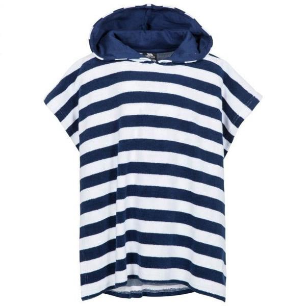 Trespass Childrens/Kids Oarfish Hooded Towelling Robe - Navy Stripe - 
