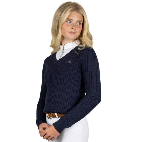 Coldstream Womens/Ladies Clarkston Knitted V Neck Jumper - Navy - 