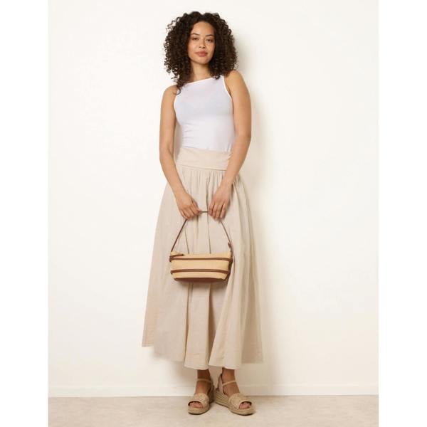 Blue Vanilla Godet Hem Jersey Waist Skirt