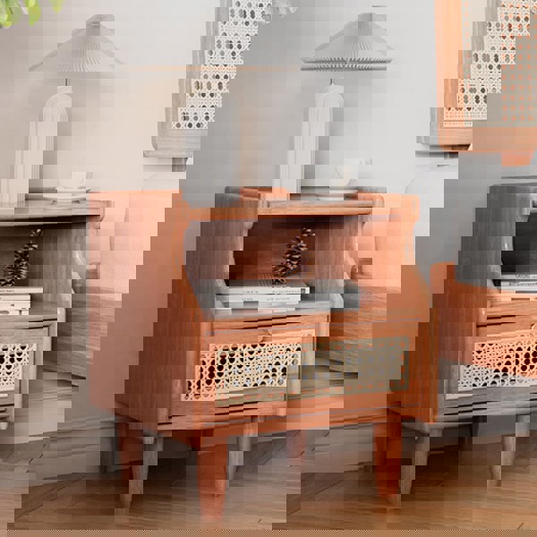 Nelson Bedside Table, Rubber Wood-Rit Concept-Rit Concept