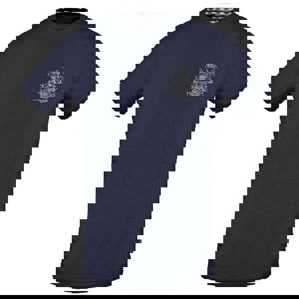 Aquascutum Mens Aldis Stitched Logo T-Shirt - Navy Blue