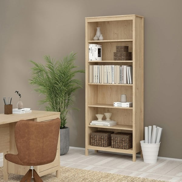 Furniture To Go Madrid Bookcase in Jackson Hickory Oak