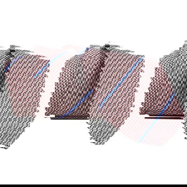 Dunhill fine houndstooth and stripe patterned silk tie