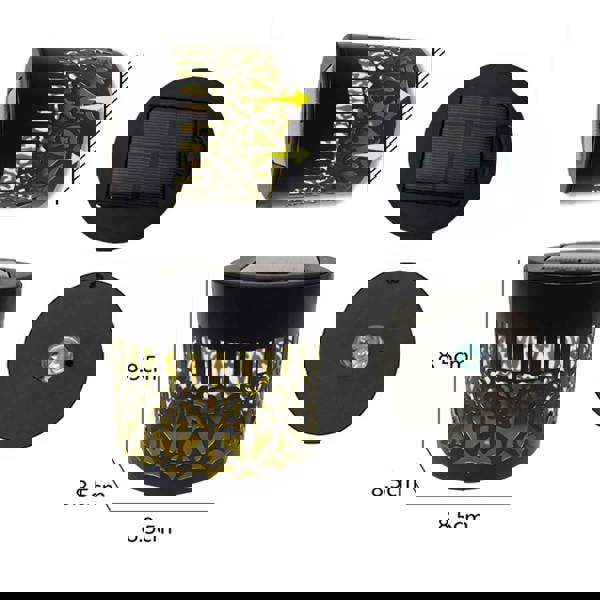 Leaper Solar-Powered Waterproof Mandala Pattern Sensor Wall Light