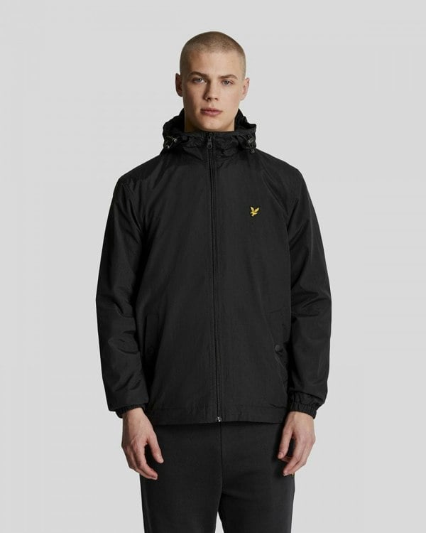 Lyle & Scott Mens Zip Through Hooded Jacket - Z865 Jet Black