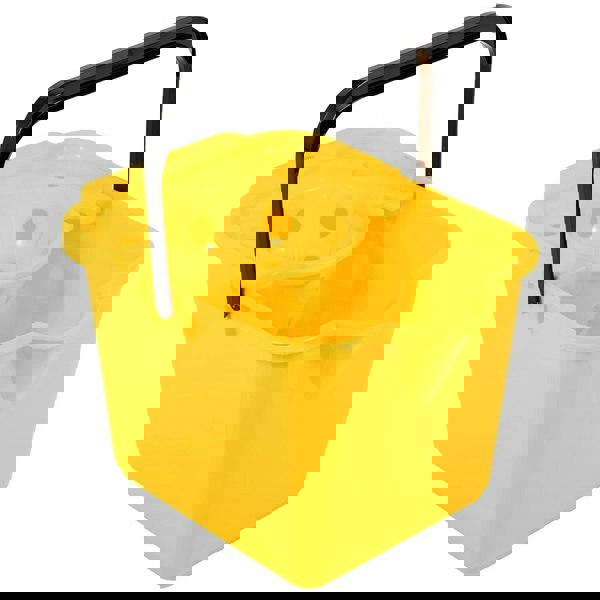 12 Litre Plastic Mop Bucket With Wringer With Lip For Easy Pouring For Cleaning Hard Floors