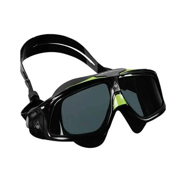 Black and green Aqua Sphere Seal 2.0 swim goggles with clear lenses