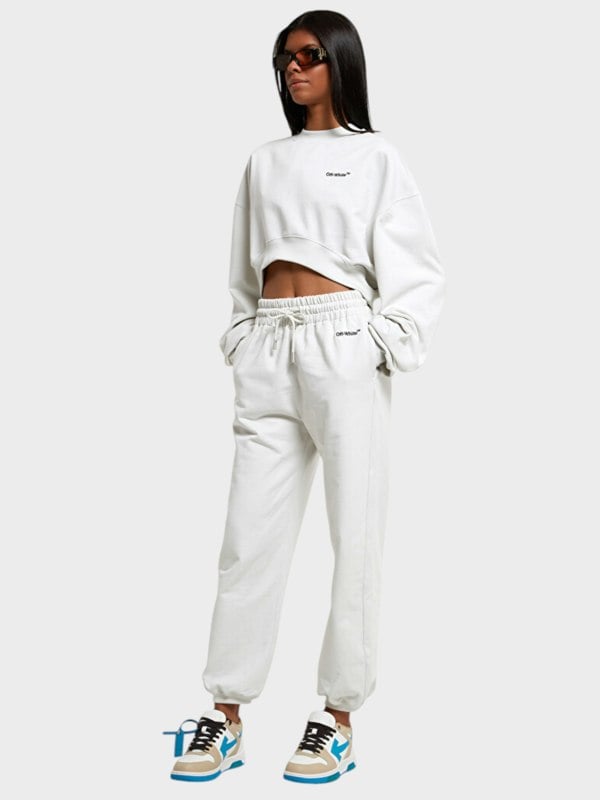 Off-White For All Helv Cropped Over Crewneck White
