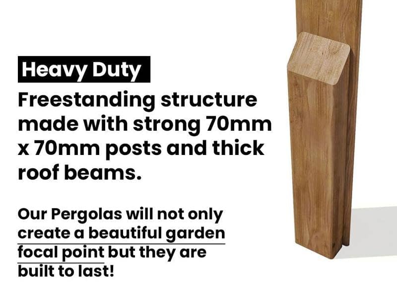 Dunster House Wooden Corner Pergola Kit 3m x 3m Utopia Diamond (W10' x D10')