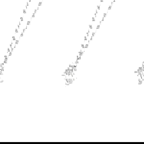 Say It With Dainty Winged Initial Charm Necklace - Sterling Silver