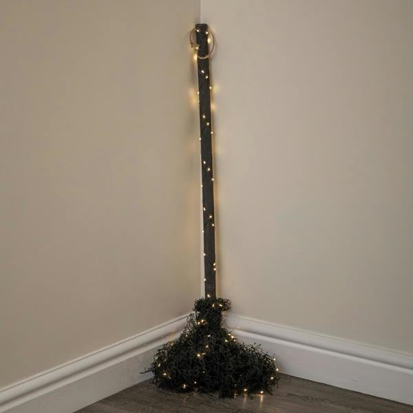 Samuel Alexander 1.1m Battery Powered Light up Halloween Witch's Broomstick with LEDs