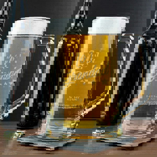 Personalised Memento Company Personalised No.1 Grandad Glass Pint Stern Tankard