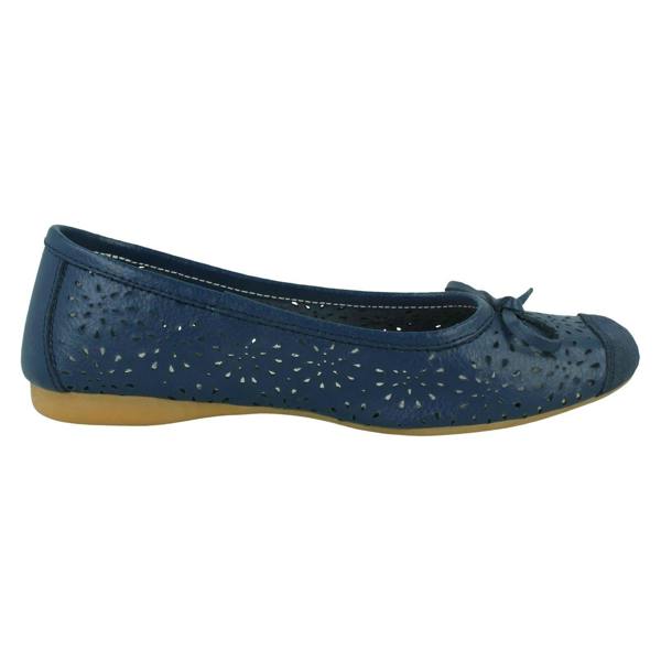 Spot On Ladies Spot On Detailed Ballerina Flats F8006