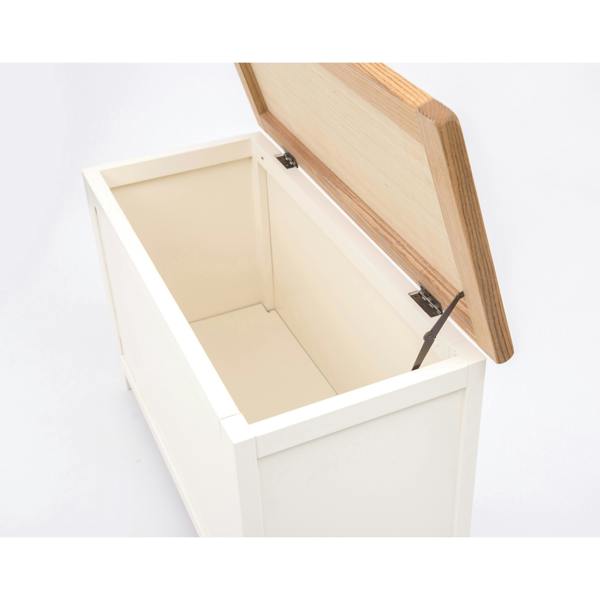 Cabinet Bits Lovere Off White Blanket Box Ottoman