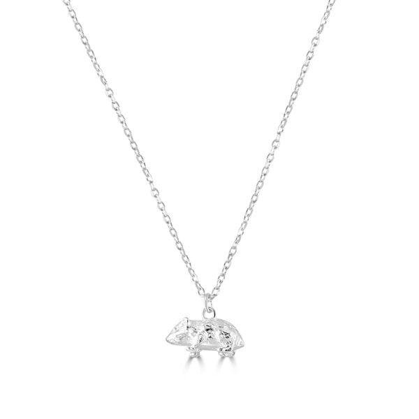 Hamster Silver Necklace - Personalised - MYLEE London