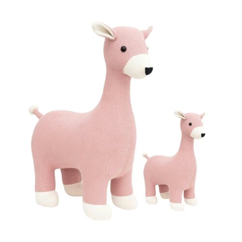 CROCHETTS Set of 2 cotton deer plush toys (Large + Mini) PLTR04LTM09