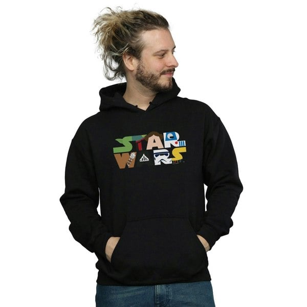 Star Wars Mens Character Logo Hoodie - Black