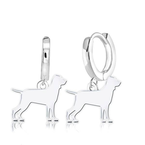 Mylee London Bracco Italiano Silhouette Silver Earrings