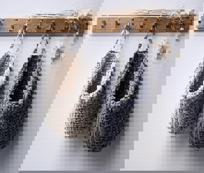 Zuri House Crochet hanging bags | GREY