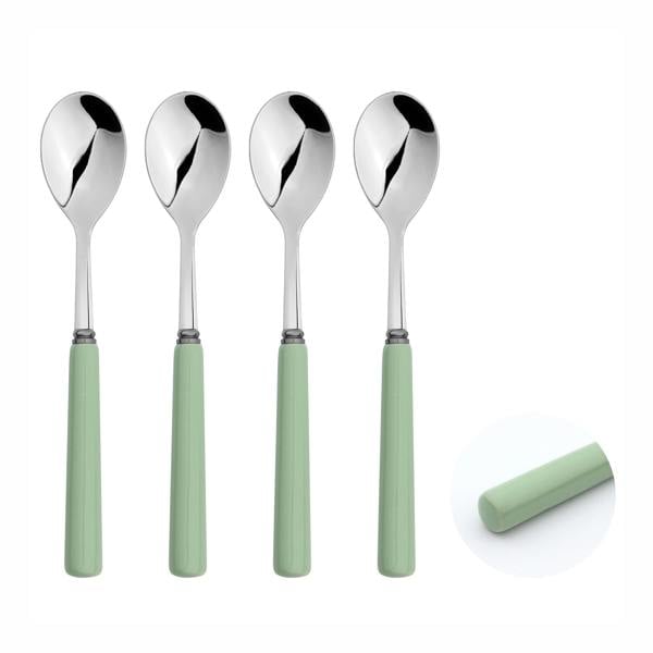 Tea Spoons Set Porelain Handle 18/8 Stainless Steel 