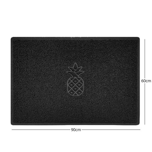 Nicoman Embossed Pineapple Grey Spaghetti Door Mat
