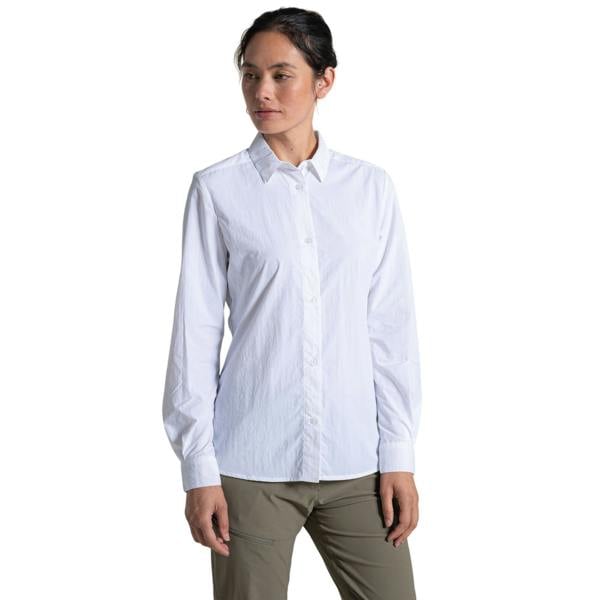 Craghoppers Womens/Ladies Alma Nosilife Long-Sleeved Shirt - White - 