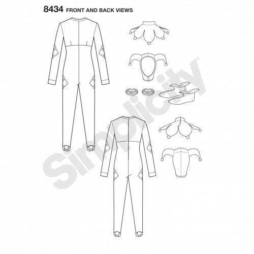 Simplicity Sewing Pattern 8434, Costumes for Women, AA (10-12-14-16-18) - Intermediate