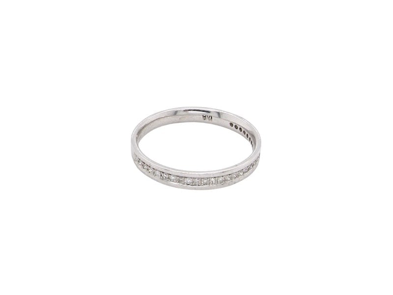 Vintage Tom A white gold half hoop diamond eternity ring