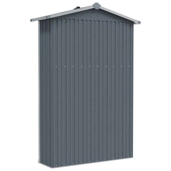Berkfield Garden Shed Grey 116x45x175 cm Galvanised Steel