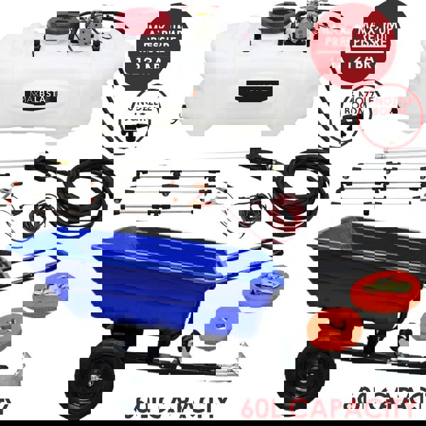 T-mech ATV Tipping Trailer & 60 Litre Sprayer