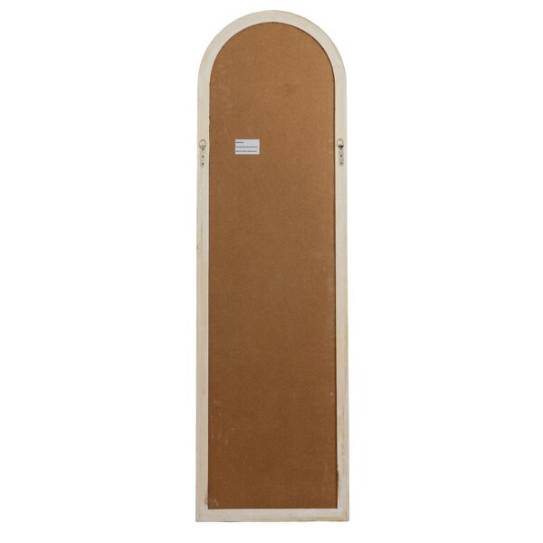 Wyld Haus Slim Tall Natural Wood Arched Panel Window Mirror