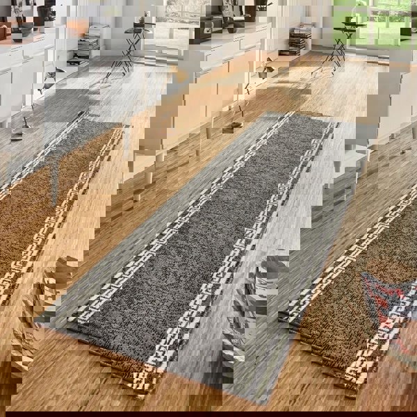 Classic Velour Runner Rug – Bordered Design