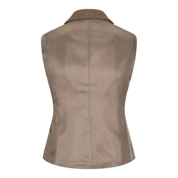 TruClothing Womens Tweed 1920s Herringbone Light Brown Waistcoat