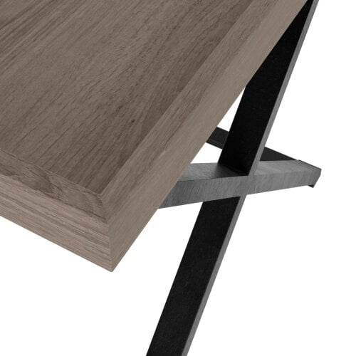 Wyld Haus Parma Grey Ages Oak Cross Leg Tray Side Table