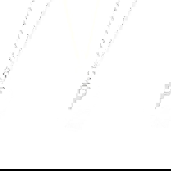 Say It With Dainty Block Initial Necklace - Sterling Silver