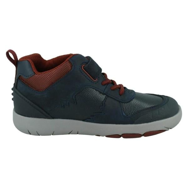Clarks Boys Clarks Casual Hi-Top Trainers Rex Park K